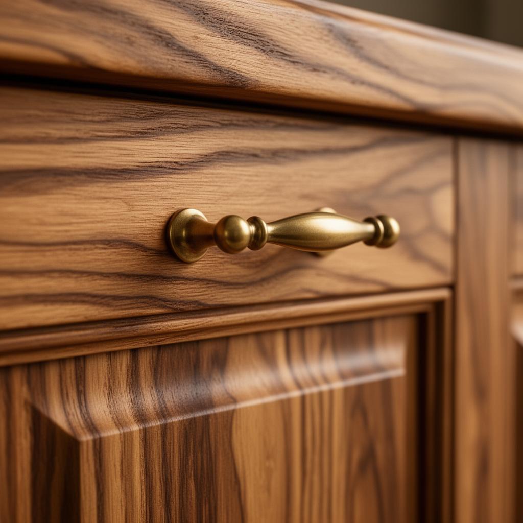 Hand-finished cabinet detail
