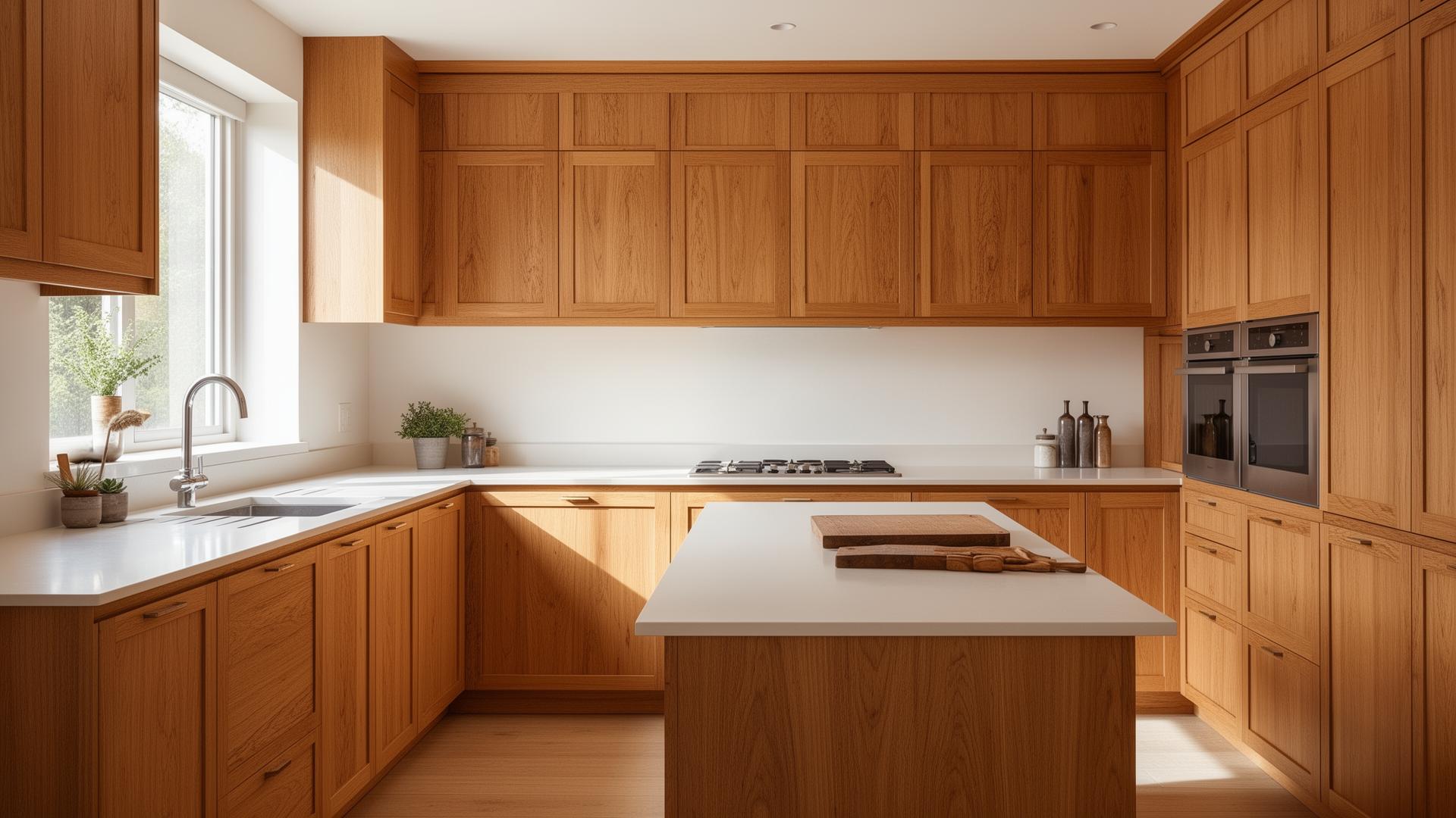 Custom oak kitchen built by Thabo Carpenters